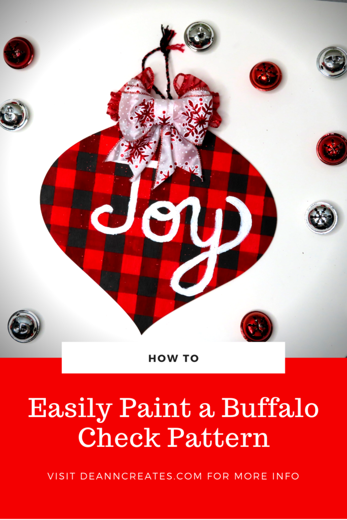 Pinterest Pin | How to Easily Paint Buffalo Check or Plaid Pattern