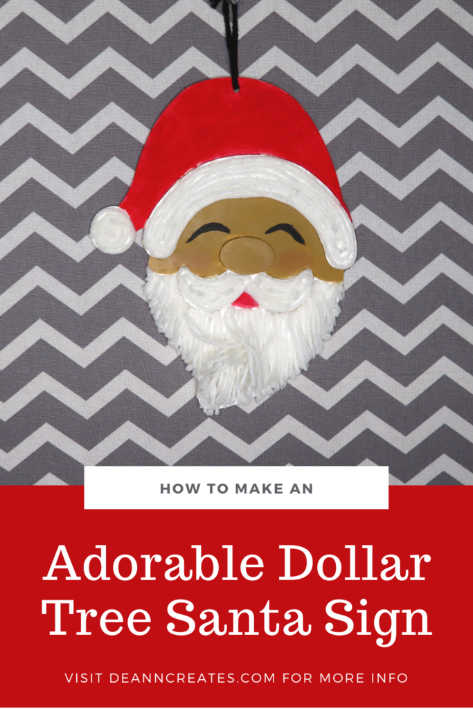 Pinterest Pin 2 | How to Turn a Dollar Tree Santa Head into a Masterpiece