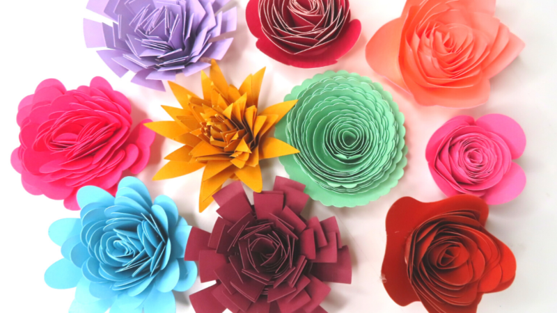 How to Make 3D Rolled Paper Flowers with Cricut