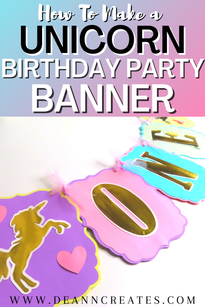 Unicorn Banner Decoration for a Party Pinterest Pin