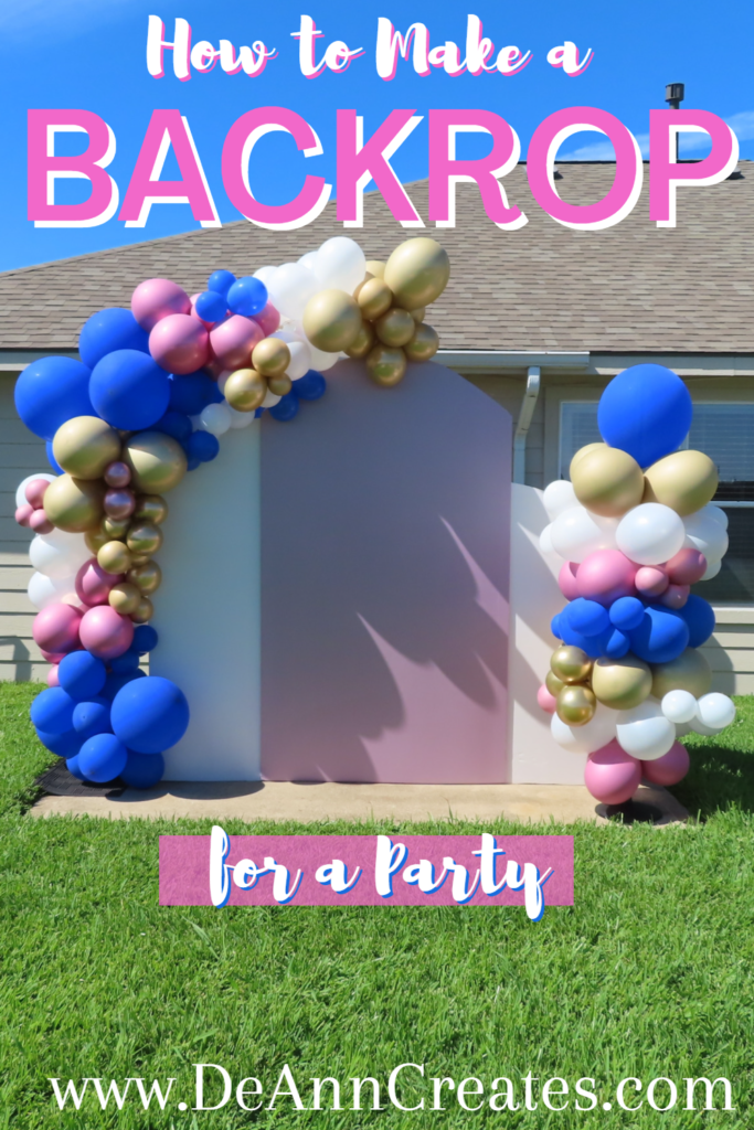 Pinterest Pin for Easy DIY Chiara Backdrop for a Birthday Party