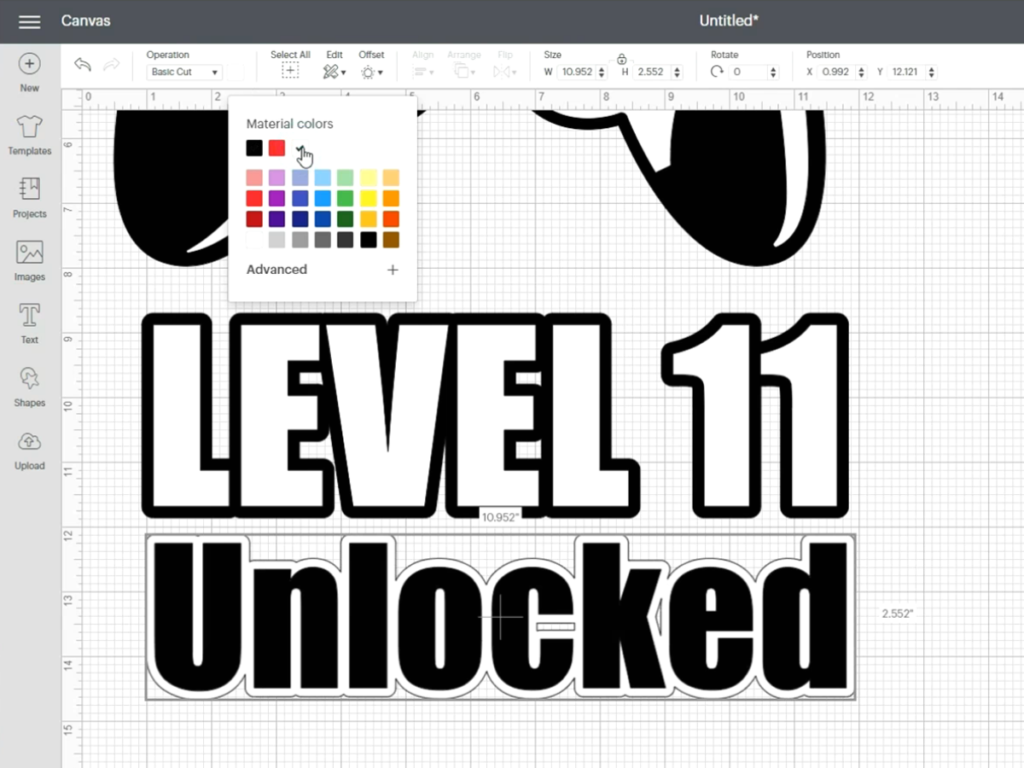 Type the word Unlocked. Add the offset. Change the top layer color to black and the bottom to white.