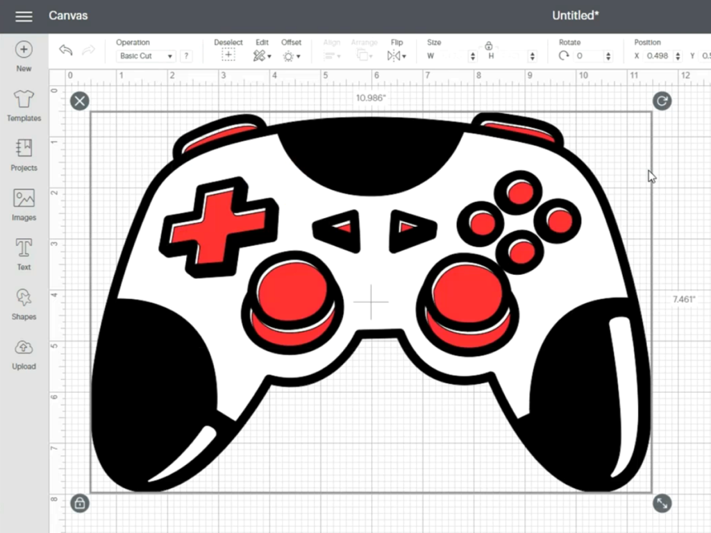 I changed the colors of the controller to black, white, and red.